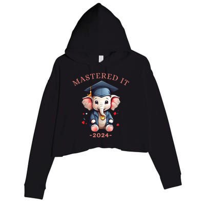 Masters Degree Graduation 2024 Mastered It Crop Fleece Hoodie