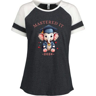 Masters Degree Graduation 2024 Mastered It Enza Ladies Jersey Colorblock Tee