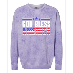 Memorial Day God Bless America Patriotic Honor Flag Soldiers Funny Gift Colorblast Crewneck Sweatshirt