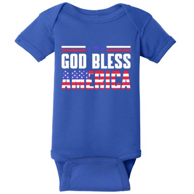 Memorial Day God Bless America Patriotic Honor Flag Soldiers Funny Gift Baby Bodysuit