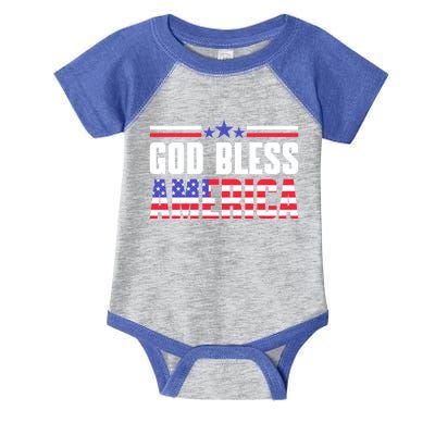 Memorial Day God Bless America Patriotic Honor Flag Soldiers Funny Gift Infant Baby Jersey Bodysuit