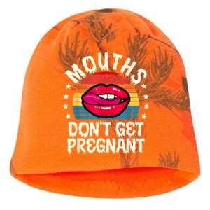 Mouths DonT Get Pregnant Inappropriate Humor Adult Jokes Kati - Camo Knit Beanie