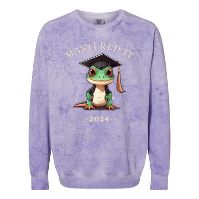 Masters Degree Graduation 2024 Mastered It Colorblast Crewneck Sweatshirt