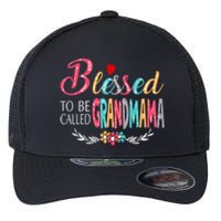 Mothers Day Gift Blessed To Be Called Grandmama Flexfit Unipanel Trucker Cap