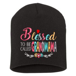 Mothers Day Gift Blessed To Be Called Grandmama Short Acrylic Beanie