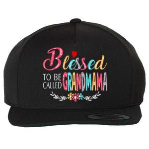 Mothers Day Gift Blessed To Be Called Grandmama Wool Snapback Cap