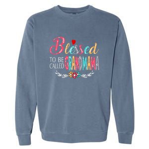 Mothers Day Gift Blessed To Be Called Grandmama Garment-Dyed Sweatshirt