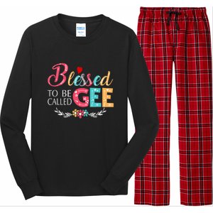 Mothers Day Gift Blessed To Be Called Gee Long Sleeve Pajama Set