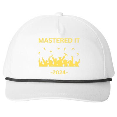 Masters Degree Graduation 2024 Mastered It Snapback Five-Panel Rope Hat