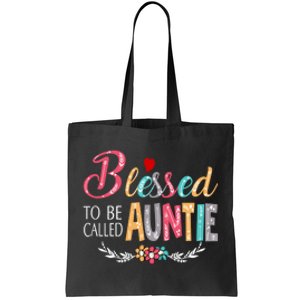 Mothers Day Gift Blessed To Be Called Auntie Tote Bag