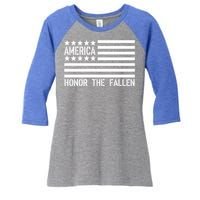 Memorial Day Gift Honor The Fallen Military 4th Of July Cute Gift Women's Tri-Blend 3/4-Sleeve Raglan Shirt