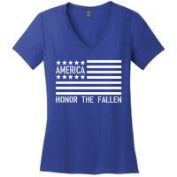 Memorial Day Gift Honor The Fallen Military 4th Of July Cute Gift Women's V-Neck T-Shirt