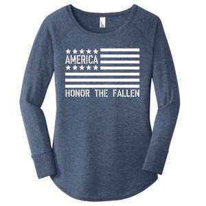 Memorial Day Gift Honor The Fallen Military 4th Of July Cute Gift Women's Perfect Tri Tunic Long Sleeve Shirt