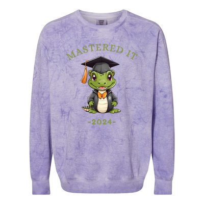 Masters Degree Graduation 2024 Mastered It Colorblast Crewneck Sweatshirt