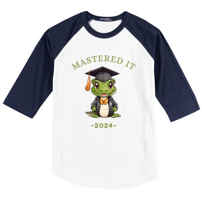 Masters Degree Graduation 2024 Mastered It Baseball Sleeve Shirt