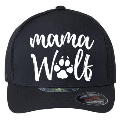 Mother's Day Gift. Mama Wolf Wolves Wild Lover Mom Mother Women Gift Flexfit Unipanel Trucker Cap