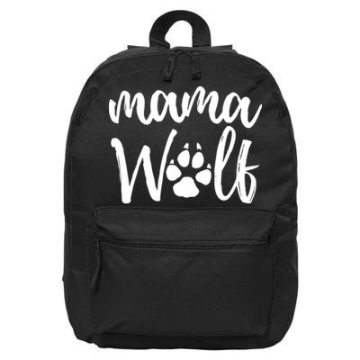 Mother's Day Gift. Mama Wolf Wolves Wild Lover Mom Mother Women Gift 16 in Basic Backpack