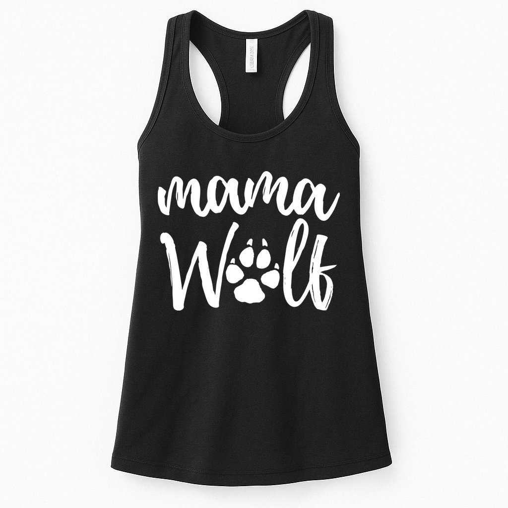 Mother's Day Gift. Mama Wolf Wolves Wild Lover Mom Mother Women Gift Womens Tank Top
