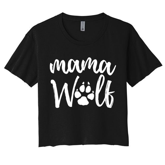 Mother's Day Gift. Mama Wolf Wolves Wild Lover Mom Mother Women Gift Crop Top