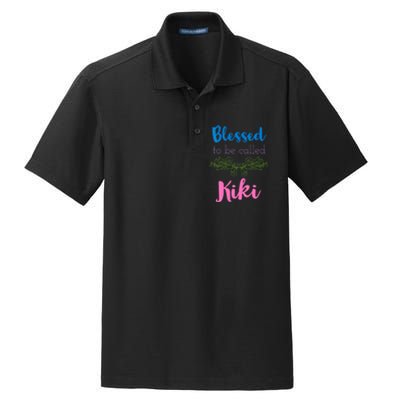 Mothers Day Gift Blessed To Be Called Kiki Dry Zone Grid Polo