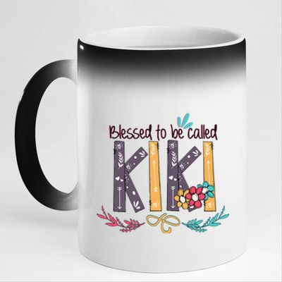 Mothers Day Gift Blessed To Be Called Kiki 11oz Black Color Changing Mug