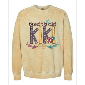 Mothers Day Gift Blessed To Be Called Kiki Colorblast Crewneck Sweatshirt