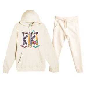 Mothers Day Gift Blessed To Be Called Kiki Premium Hooded Sweatsuit Set