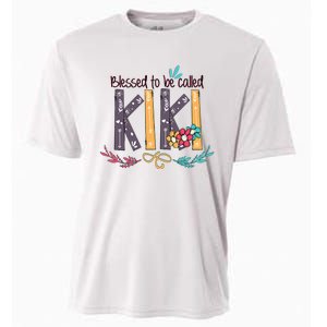 Mothers Day Gift Blessed To Be Called Kiki Cooling Performance Crew T-Shirt