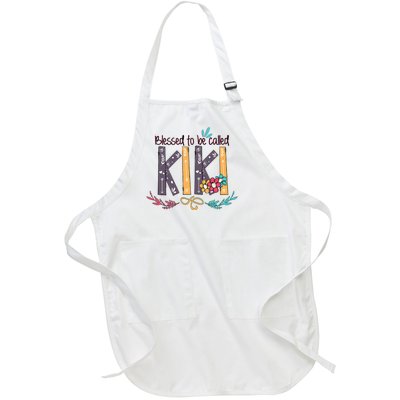 Mothers Day Gift Blessed To Be Called Kiki Full-Length Apron With Pockets