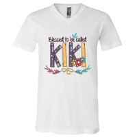 Mothers Day Gift Blessed To Be Called Kiki V-Neck T-Shirt