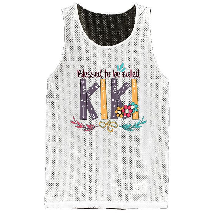 Mothers Day Gift Blessed To Be Called Kiki Mesh Reversible Basketball Jersey Tank