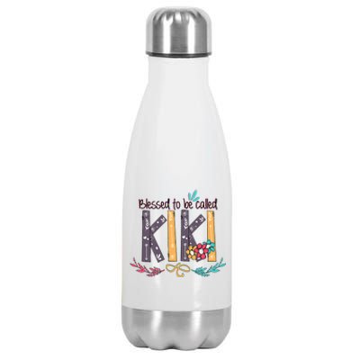 Mothers Day Gift Blessed To Be Called Kiki Stainless Steel Insulated Water Bottle