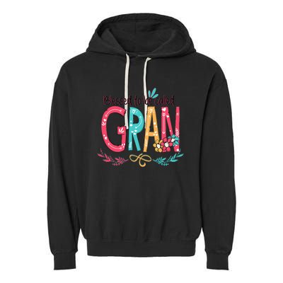 Mothers Day Gift Blessed To Be Called Gran Garment-Dyed Fleece Hoodie