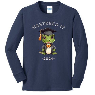 Masters Degree Graduation 2024 Mastered It Kids Long Sleeve Shirt