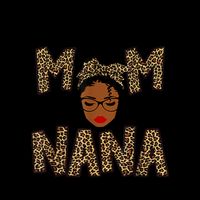 Mothers Day God Gifted Me Two Titles Mom Nana Leopard Black Woman Mother's Day 16 in Basic Backpack