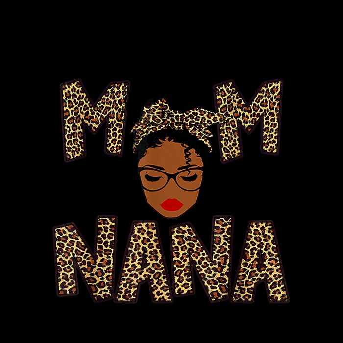 Mothers Day God Gifted Me Two Titles Mom Nana Leopard Black Woman Mother's Day 16 in Basic Backpack