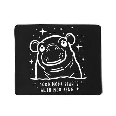 Moo Deng Good Mood Minimalist Mousepad