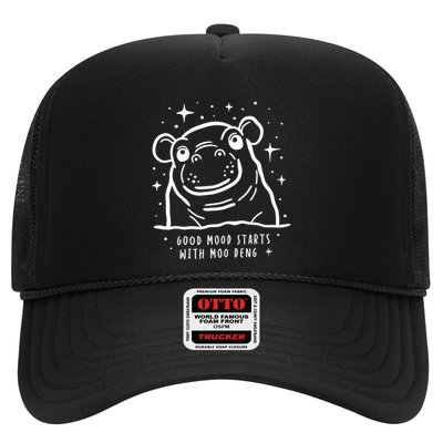Moo Deng Good Mood Minimalist Trucker Hat