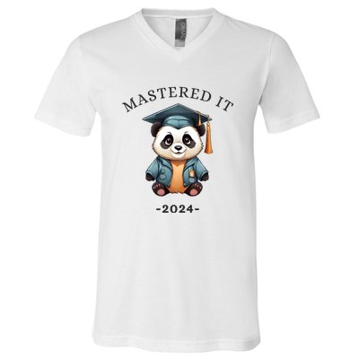 Masters Degree Graduation 2024 Mastered It V-Neck T-Shirt