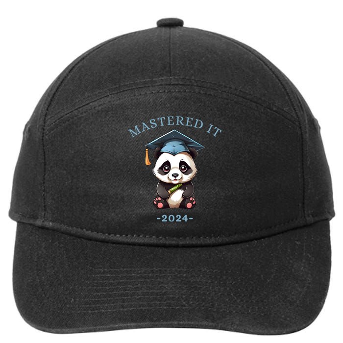 Masters Degree Graduation 2024 Mastered It 7-Panel Snapback Hat