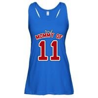 Mothers Day Gift Baseball Sports Style Proud Mommy Of 11 Gift Ladies Essential Flowy Tank