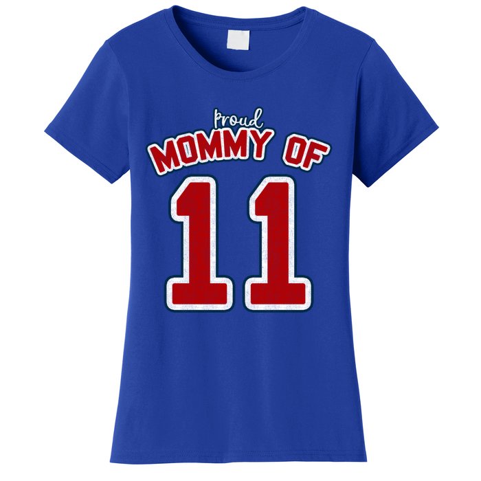 Mothers Day Gift Baseball Sports Style Proud Mommy Of 11 Gift Women's T-Shirt