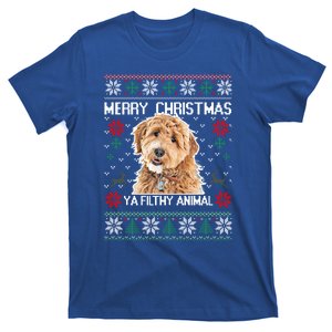 Merry Dogmas Golden Doodle Dog Funny Christmas Ugly Sweater Gift T-Shirt