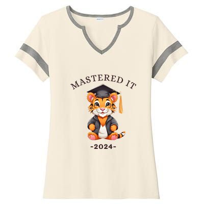 Masters Degree Graduation 2024 Mastered It Ladies Halftime Notch Neck Tee