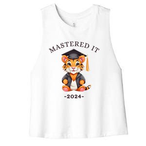 Masters Degree Graduation 2024 Mastered It Women's Racerback Cropped Tank