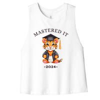 Masters Degree Graduation 2024 Mastered It Women's Racerback Cropped Tank