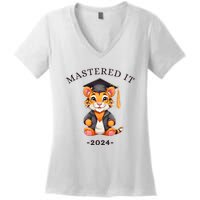 Masters Degree Graduation 2024 Mastered It Women's V-Neck T-Shirt