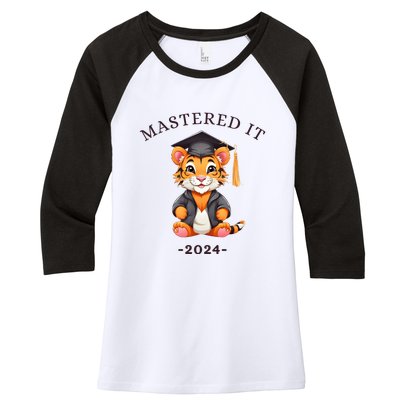 Masters Degree Graduation 2024 Mastered It Women's Tri-Blend 3/4-Sleeve Raglan Shirt