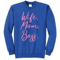 MotherS Day Gift Ideas Wife Mom Boss Gift Pink Cute Tall Sweatshirt