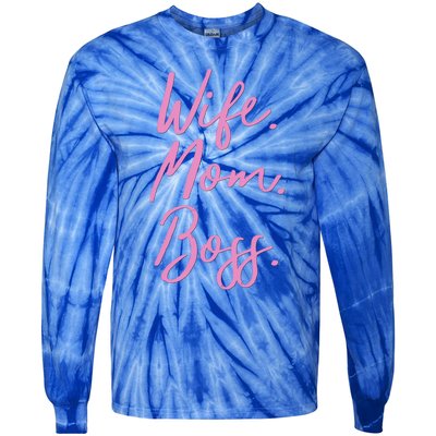 MotherS Day Gift Ideas Wife Mom Boss Gift Pink Cute Tie-Dye Long Sleeve Shirt